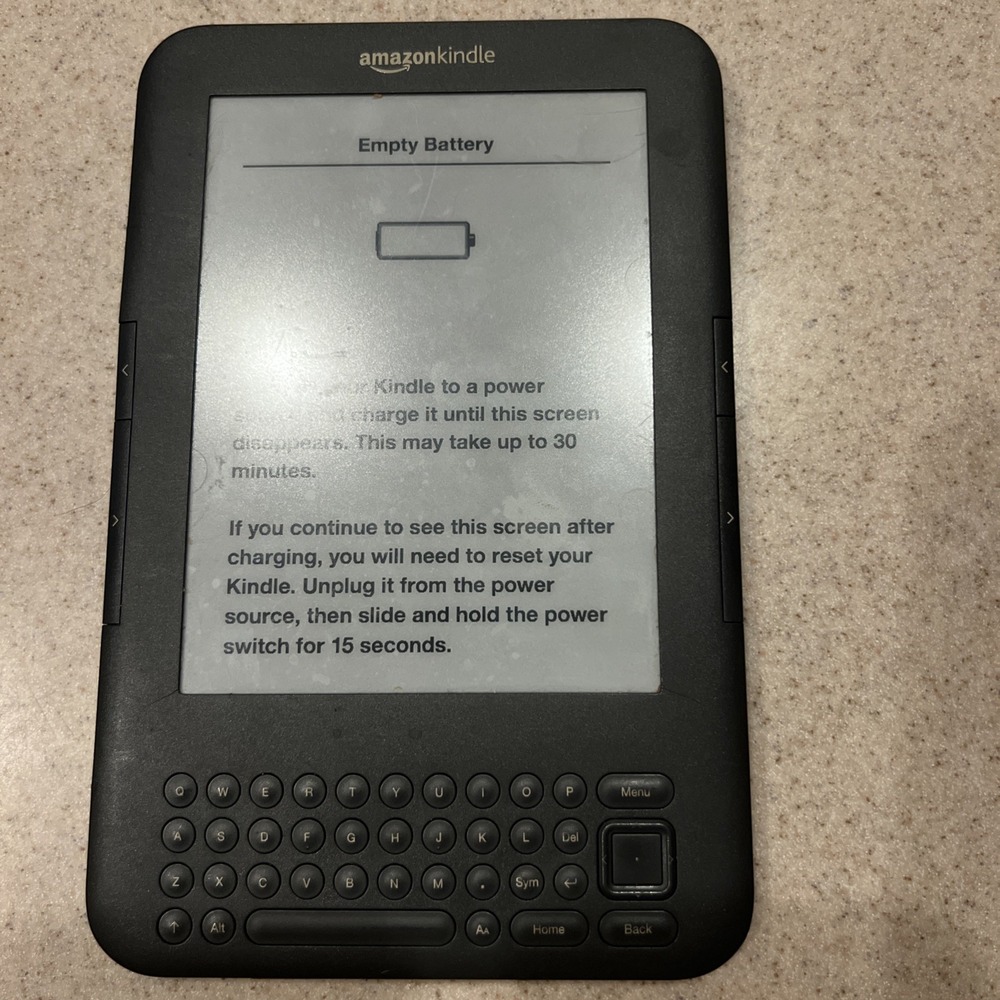 Amazon Kindle Keyboard 3rd Generation D00901 Tested And working Kindle Only